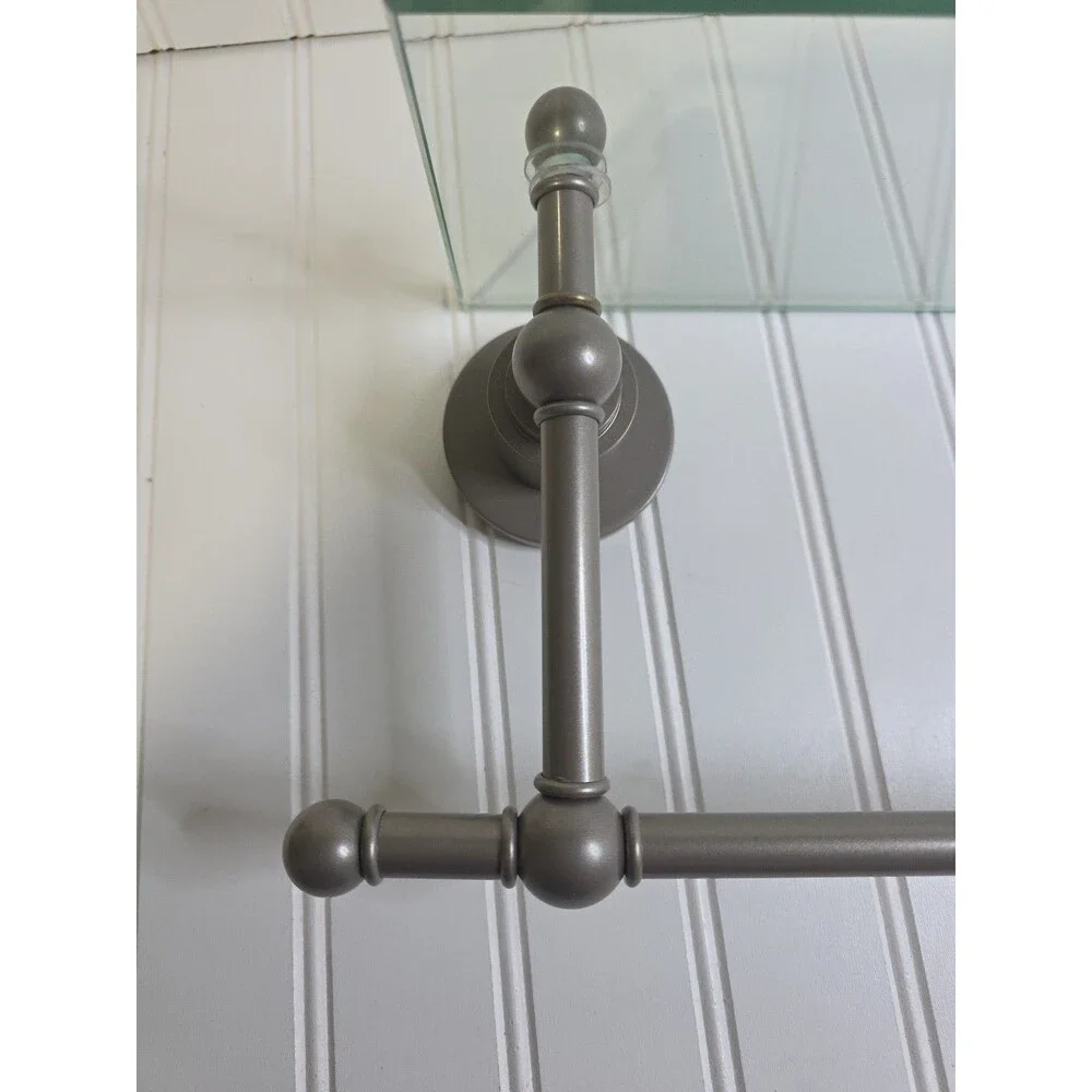 Allied Brass Astor Place 22 Inch Vanity Integrated Towel Bar Glass Shelf NEW